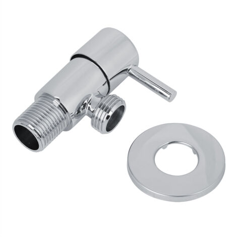 Robinet d'angle de contrôle d'eau pour salle de bain en laiton chromé, accessoire de plomberie