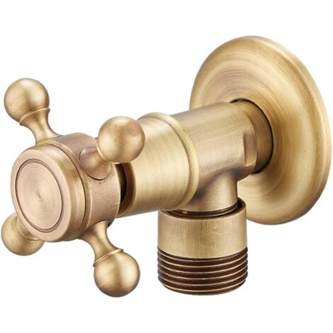 Robinet d'angle de style ancien pour robinet de salle de bain, vanne d'angle en laiton G3/4 pouce