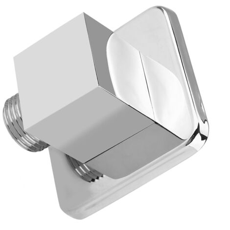 Robinet d'Angle Murale Chrome pour Douchette - Support Solid Brass Carré G1/2 Installation Invisible