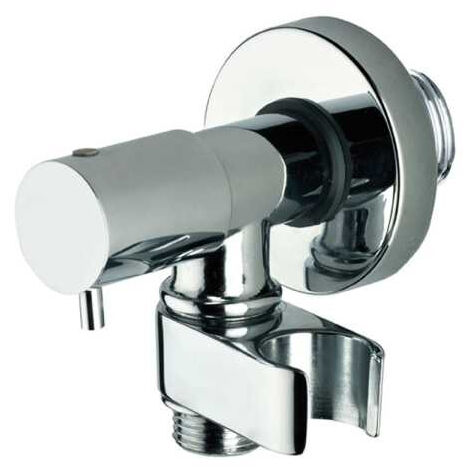 Robinet d’arrêt 1/2”M avec support de douche chromé - BOSSINI E57000030