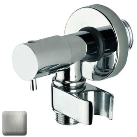 Robinet d’arrêt 1/2”M avec support de douche nickel satiné - BOSSINI E57000094