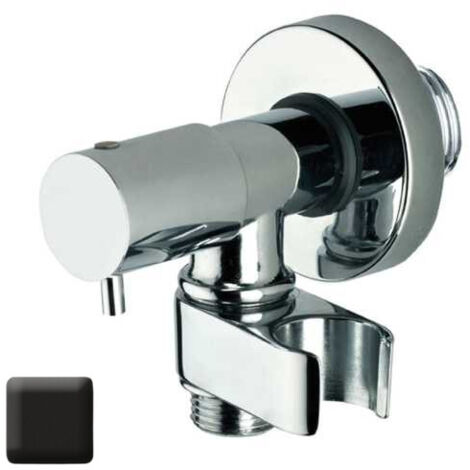 Robinet d’arrêt 1/2”M avec support de douche noir mat - BOSSINI E57000073