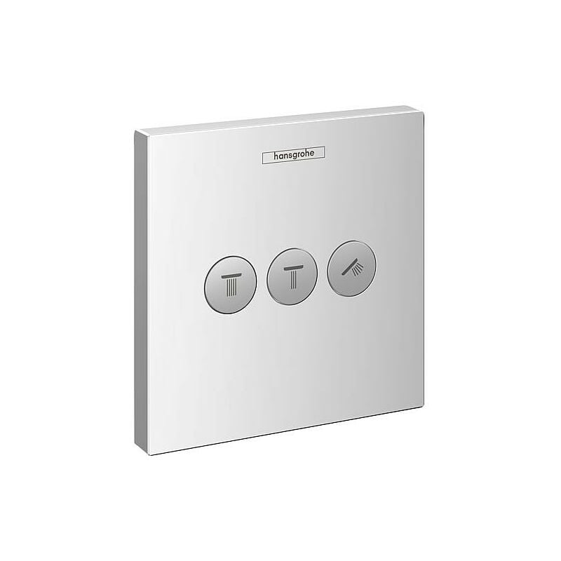 Robinet d'arrêt à encastrer Hansgrohe ShowerSelect set de finition 3 consommateurs chromé