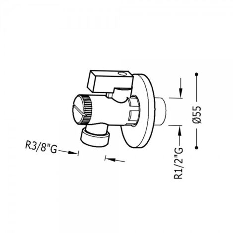 Robinet d’arrêt avec filtre R.1/2” - R.3/8” - TRES 9134525