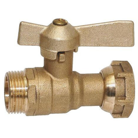 Robinet d'arrêt compteur droit M15/21 écrou F20/27 à boisseau spherique SOMATHERM