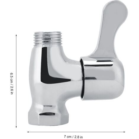 Robinet d'arrêt droit en cuivre G1/2" - femelle/mâle - pour eau chaude/froide - 0.8MPa