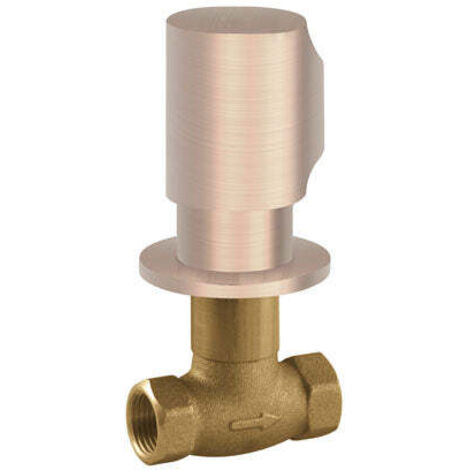 Robinet d’arrêt encastréRaccord fileté femelle : 1/2". Or Rose Mat 24K - TRES 06115501OPM