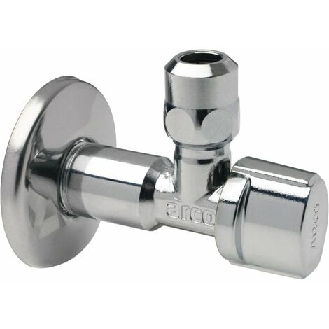 Robinet d'arrêt équerre sur rosace à manette - Nova - Arco - M 1/2' - Bicône diamètre 10 mm