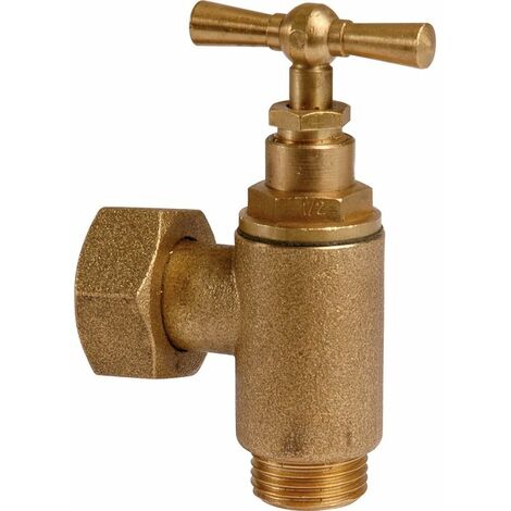 Robinet d'arrêt équerre tête à potence - Watts industries - M 1/2' - F 3/4' - Avant compteur d'eau