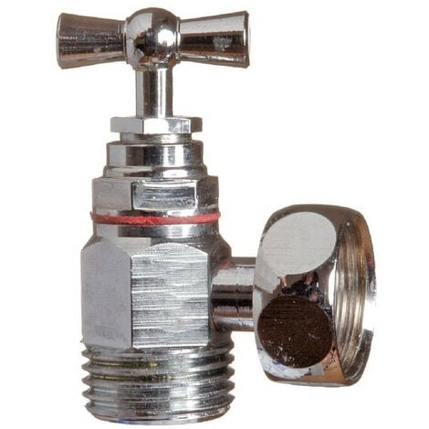 ECOLANDS Robinet d'arret equerre wc 3/8" chrome avec presse etoupe - SFERACO, Ref.1341003