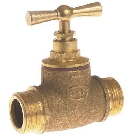 Robinet d'arrêt laiton M-M avec épaulement 15x21 - G.R.K