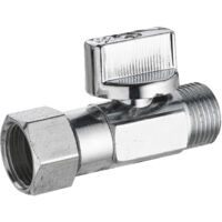 Robinet d'arrêt wc droit 1/4 tour mf12x17 chromé NOYON & THIEBAULT