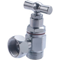 Robinet d'arrêt wc équerre à clapet MF12x17 nickelé NOYON & THIEBAULT