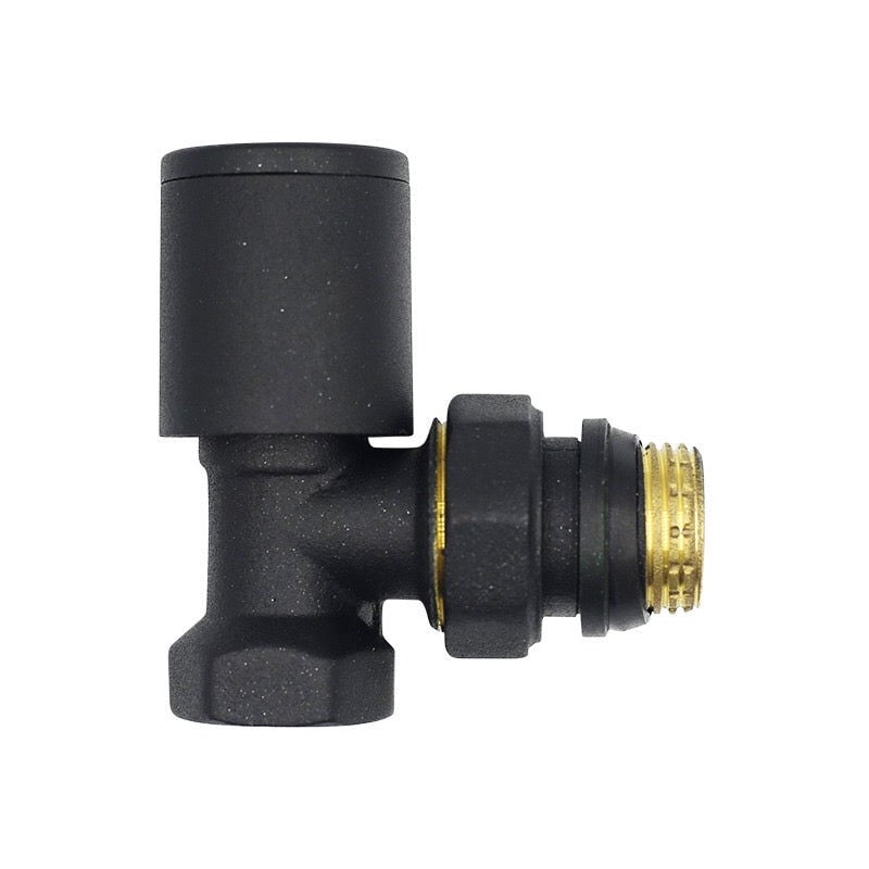 Robinet d'arrivée pour sèche-serviette noir mat