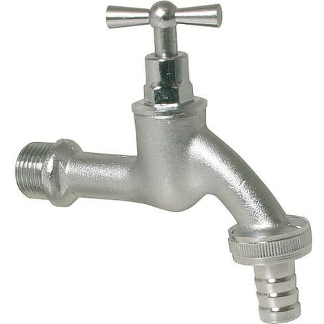Robinet d'arrosage 1/2" avec embout olive mat chrome