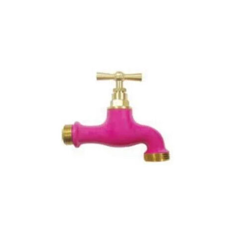 Robinet d'arrosage bicolore Rose, 15x21/20x27