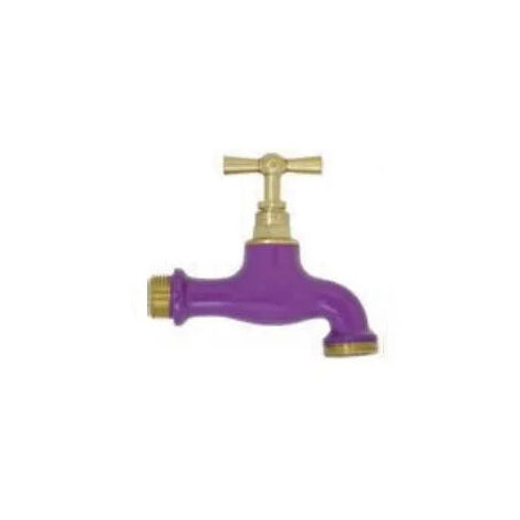 Robinet d'arrosage bicolore Violet, 15x21/20x27