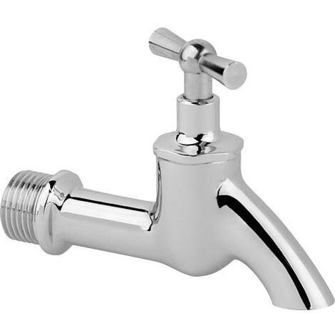 Robinet d’arrosage DN15 (1/2"), Bec lisse, chromé-poli