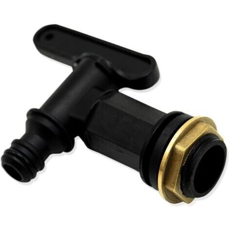 Robinet d'arrosage pour tuyau d'arrosage pour tonneau de pluie/ ¾ du filetage BSP Robinet de remplacement Connecteur plastique Snap-Fit Bière Home Brew