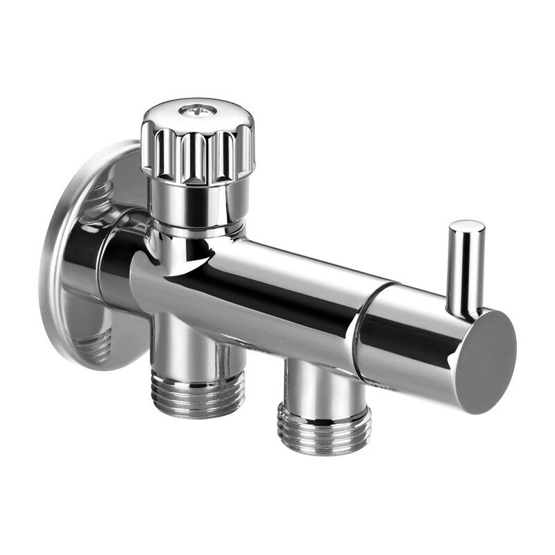 Robinet d'arrêt 2 voies spécial wc