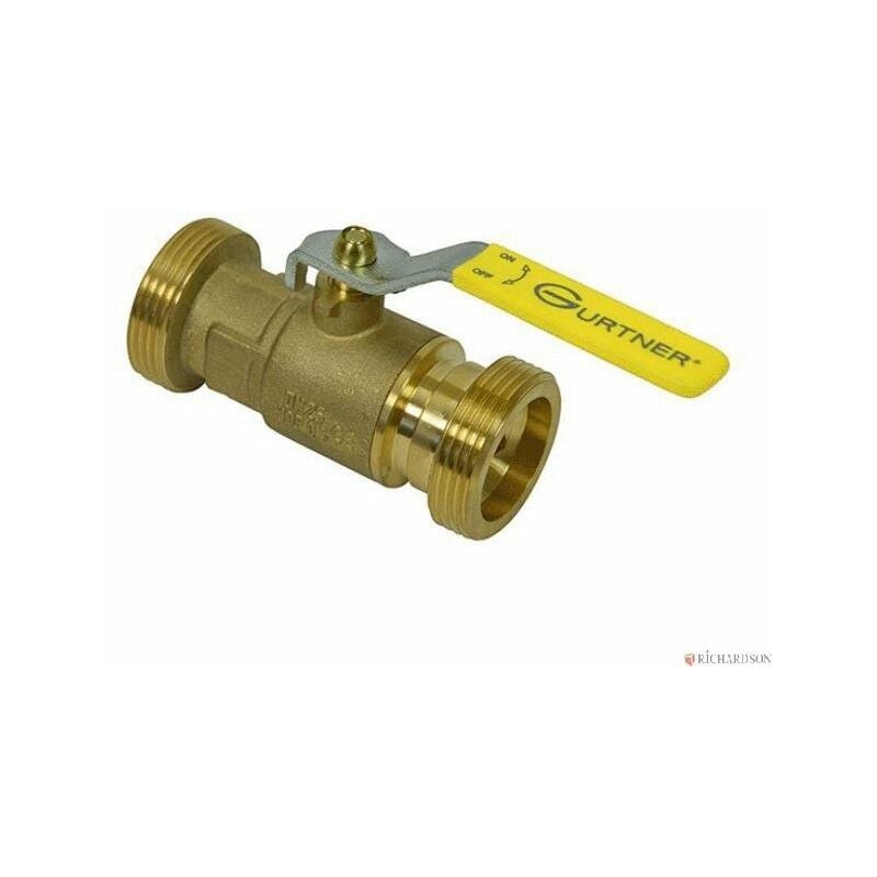 Robinet d'arrêt Gurtner DN15 Mâle - G3/4' - Avec poignée - 24000.K