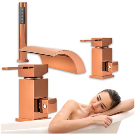 ROBINET DE BAIGNOIRE 3 TROUS S-1006RG OR ROSE