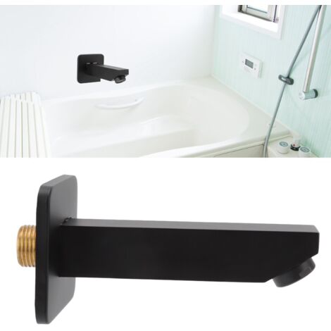 Robinet de Baignoire à Encastrer G1/2  Cuivre Poli  Noir  Robinet de Douche pour Salle de Bain  Installation Facile