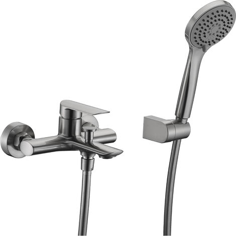 Robinet de baignoire avec mitigeur  Modèle URAL  Couleur argent finition nickel [ IMEX® ]