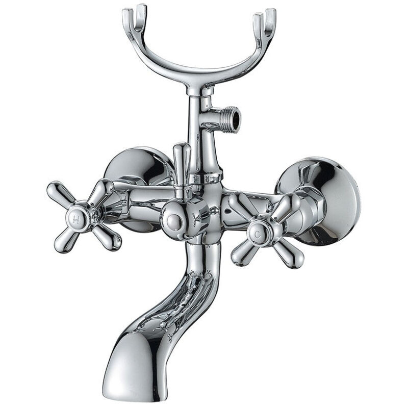 Robinet de baignoire avec poignée étoile, complet