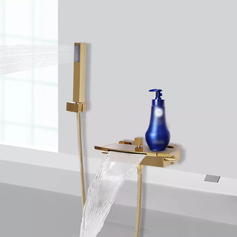 Robinet de baignoire en laiton Robinet de baignoire avec cascade de douche à main