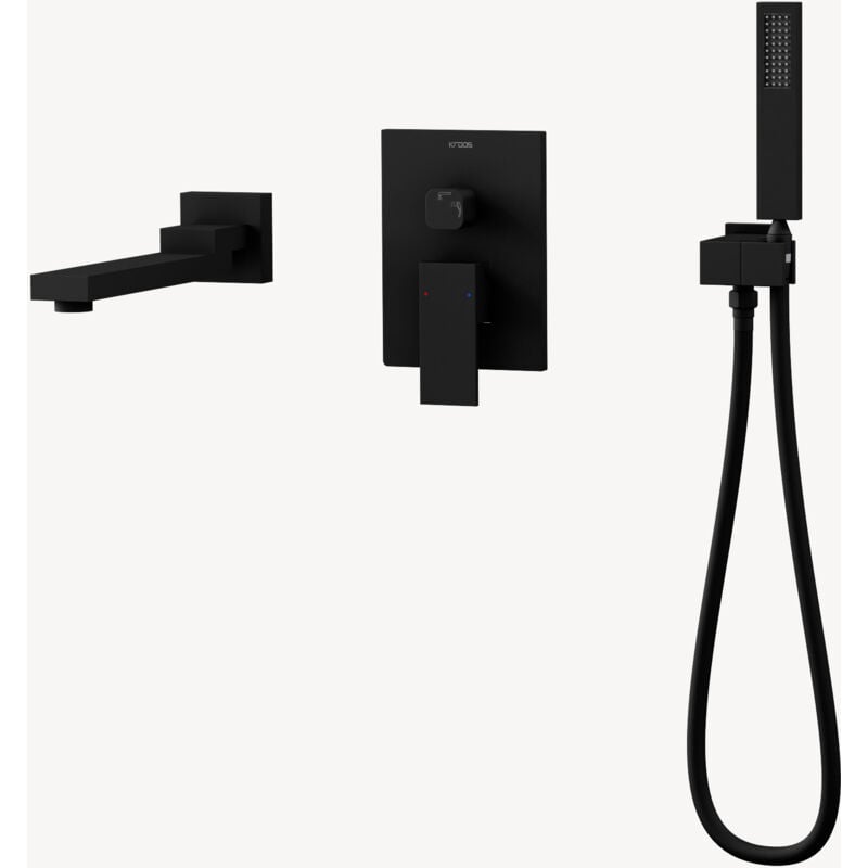 Mitigeur de baignoire à encastrer Noir - Sirius