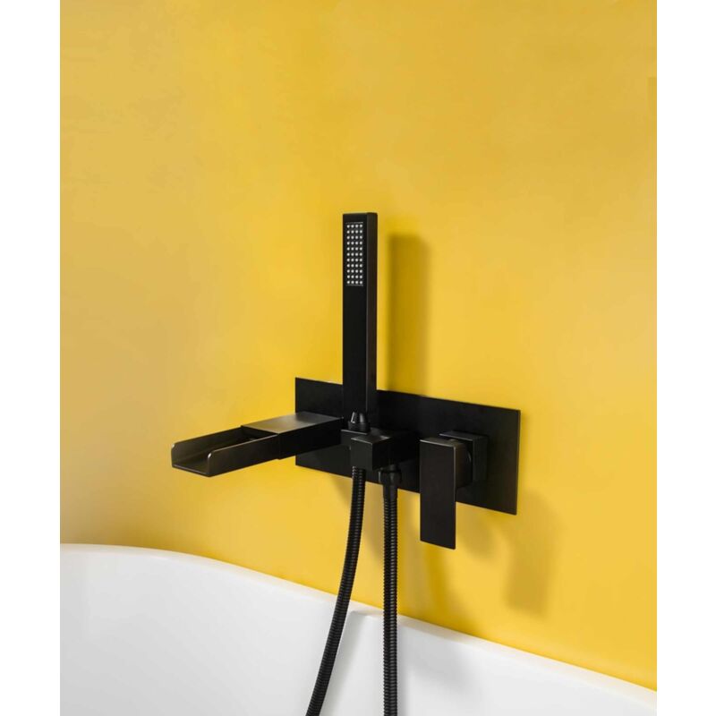 Robinet mitigeur de bain à encastrer Noir - Alnair