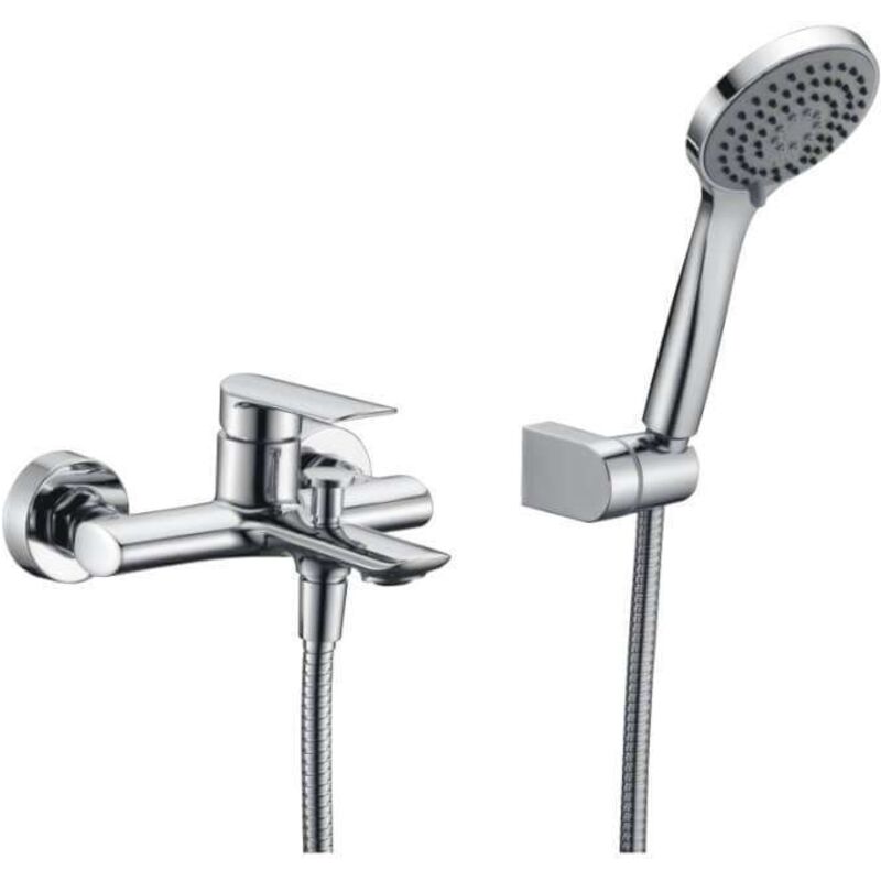 Mice - Robinet de cuisine avec douchette - évier monocommande extractible Série Samoa Chrome/Argent - GCE017