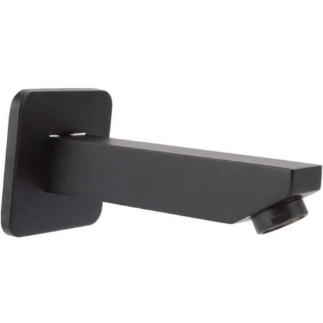 Robinet de baignoire, G1/2, en cuivre, bec de baignoire dissimulé sans soudure, noir