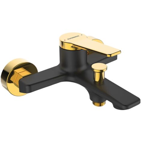 Robinet de baignoire mural ALANIS Black Gold