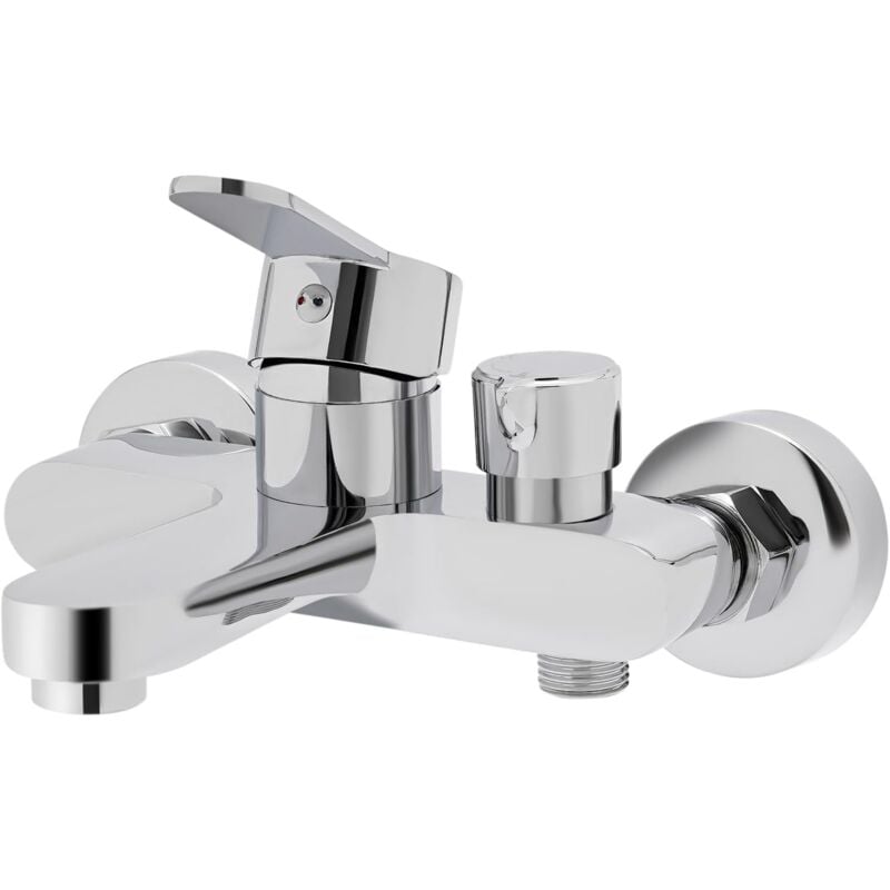 Robinet De Baignoire, Robinet Mitigeur pour Baignoire, Robinet à levier unique baignoire mitigeur mural en surface Baignoire, Baignoire de douche