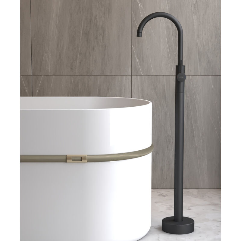 Robinet mitigeur bain monocolonne Noir - Corbeau