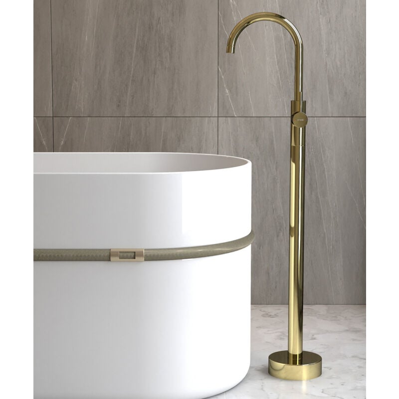 Robinet mitigeur bain monocolonne Doré - Corbeau