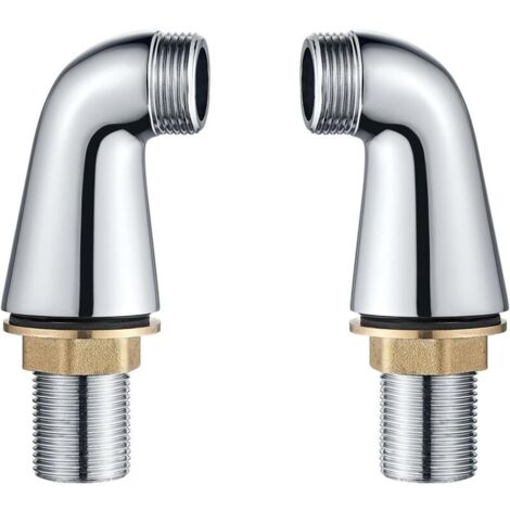 Robinet de baignoire sur plan, robinet de baignoire standard, colonne de douche, pieds adaptateur, rallonge, corps en laiton massif, finition chromée, G3/4