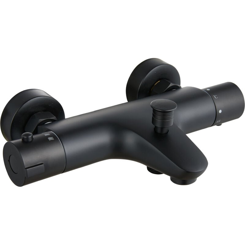 Robinet de baignoire thermostatique modèle Badajoz Black Edition