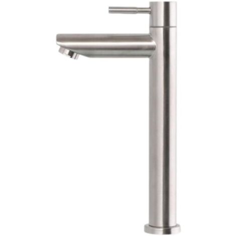 robinet De Bassin Froid Simple, Robinet Monotrou En Acier Inoxydable Pour Lavabo De Salle De Bain, Nickel Bross