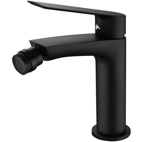 Robinet de bidet à levier unique pour eau froide/chaude, robinet de toilette de salle de bains classique mitigeur hygiénique à levier unique noir mat