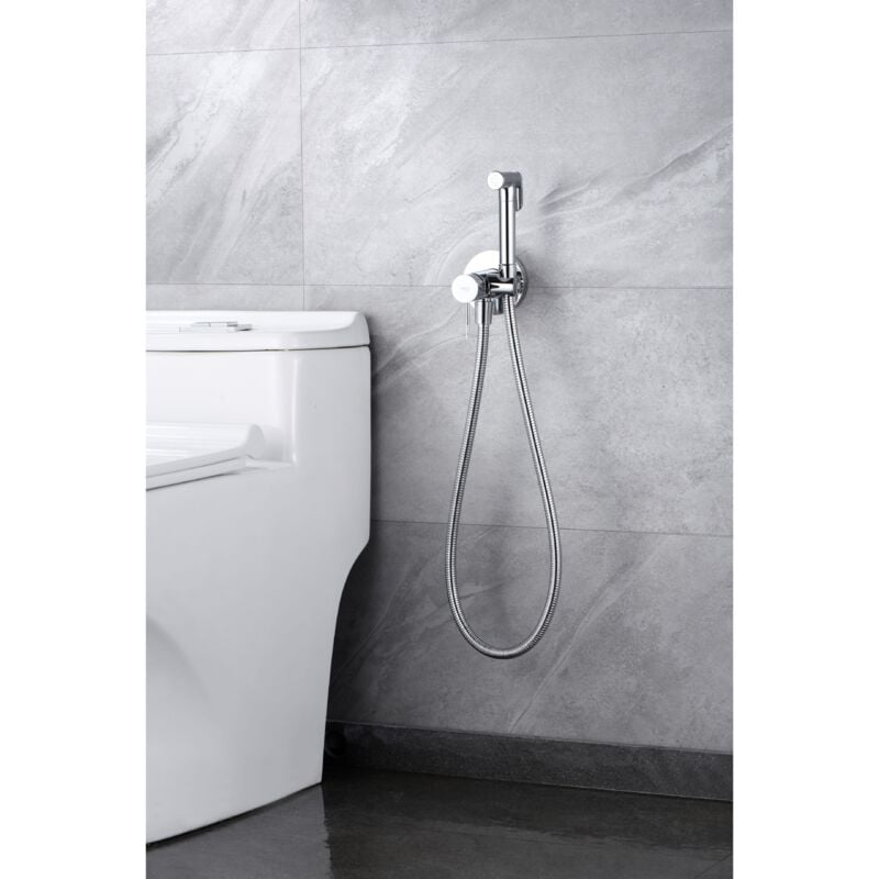 Imex - Robinet de bidet avec un seul levier Modèle line Couleur grise Finition chrome [ ® ]