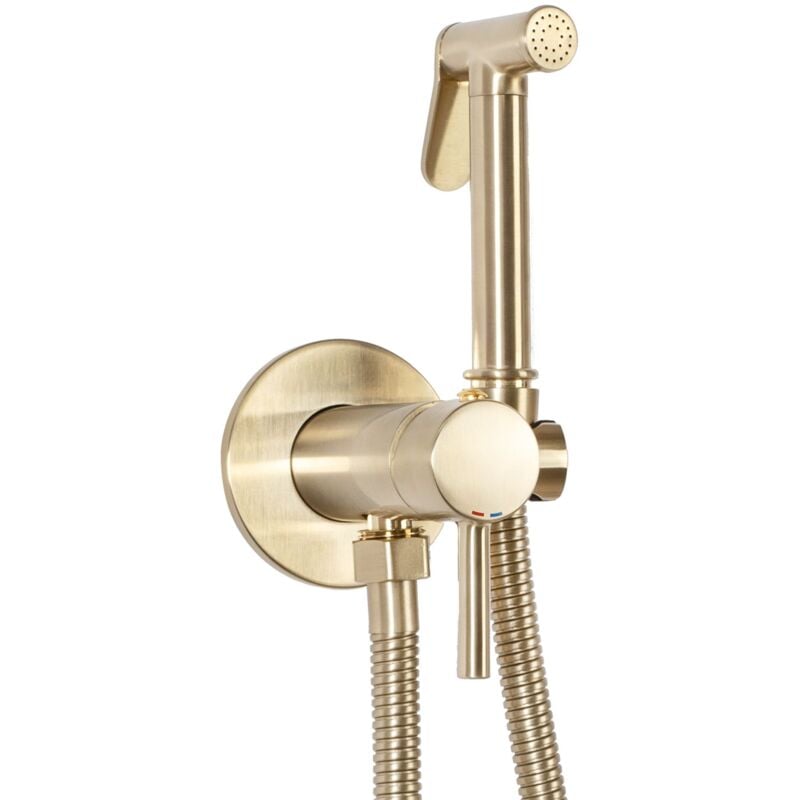 REA - robinet de bidet encastré lungo loop brush gold