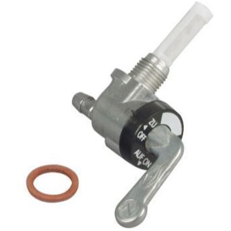 Robinet de carburant pour tracteur de jardin filetage M10 x 1.00 tube d. 6 mm MAG