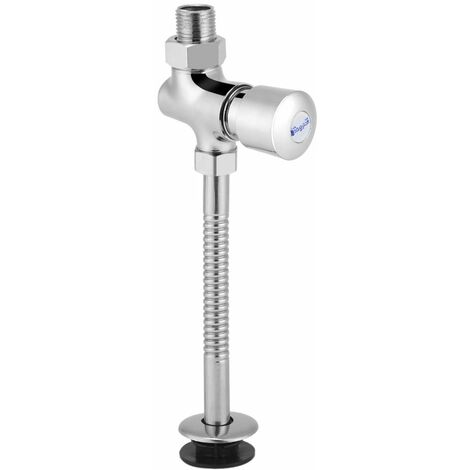Robinet de Chasse d'Urinoir Métallique, Robinet d'Urinoir avec Arrêt Automatique de Retard Manuel de Type de Poussée Manuelle 0,8 Mpa pour Salle de Bain