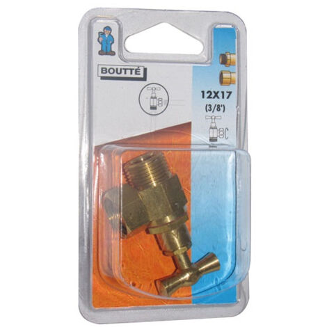 Robinet de chasse équerre 12x17 brut - BOUTTÉ