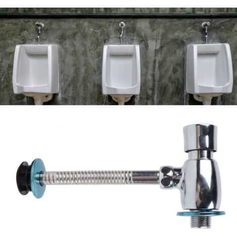 Robinet de Chasse pour Urinoir à Bouton-Poussoir Anti-Corrosion en Cuivre pour Usage Public