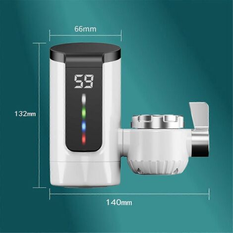 Robinet de chauffe-eau à grand écran avec affichage numérique dynamique, prise européenne.