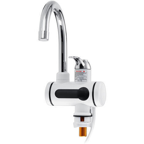Robinet de chauffe-eau électrique instantané à affichage LED 3000W entrée d'eau par le bas
